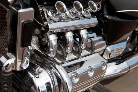 Motorcycle engine power Stock Photos