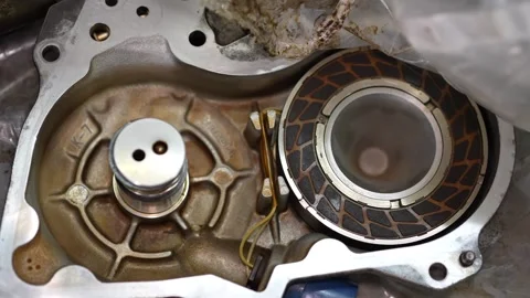 Motorcycle Engine Repair Process Stock Footage 345570783