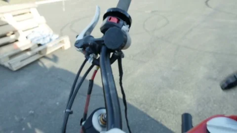 Motorcycle Engine Start Button Stock Footage 72559822