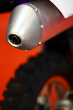 Motorcycle exhaust Stock Photos