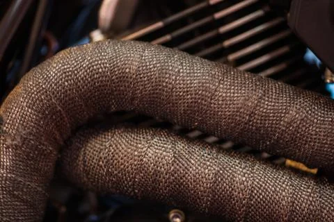 Motorcycle exhaust Stock Photos