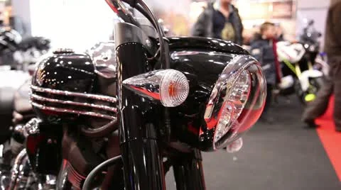 Motorcycle exhibition 1 Stock-Footage 22115156