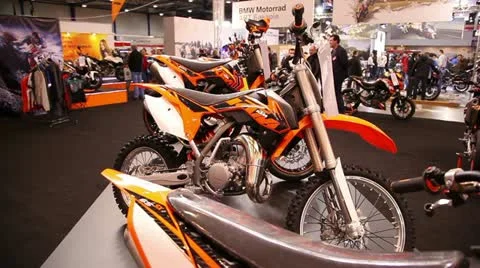 Motorcycle exhibition 18 Stock Footage 22114656