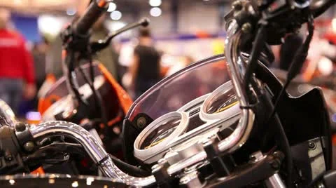 Motorcycle exhibition 5 Stock-Footage 22114869