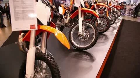 Motorcycle exhibition 9 Stock-Footage 22114496