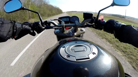 Motorcycle Fast Driving (4k Resolution) Stock Footage 37531892