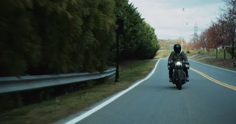 Motorcycle Fast On Road - 4K Stock Footage 170272165