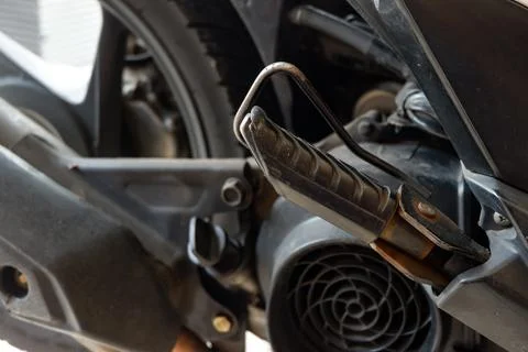 Motorcycle foot peg Stock Photos