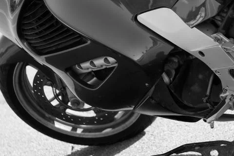 Motorcycle front partial Stock Photos