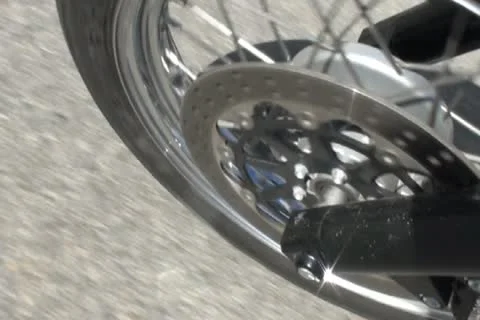 Motorcycle front tyre gear change - SD NTSC Stock Footage 10877793