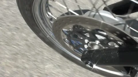 Motorcycle front tyre gear change - HD 720 PAL Stock Footage 10877803