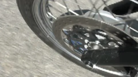 Motorcycle front tyre gear change - Multimedia 320x180 Stock Footage 10877882