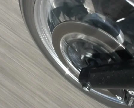 Motorcycle front tyre highspeed - SD PAL Stock Footage 10878041