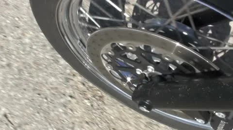 Motorcycle front tyre speed up - HD 720 PAL Stock Footage 10878049