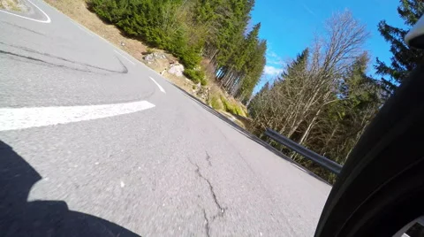 Motorcycle Front View drive Stock Footage 49649319