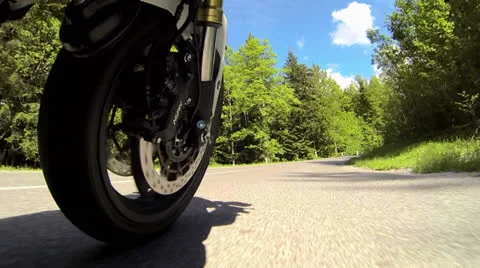 Motorcycle Front Wheel view Vidéo 24710348