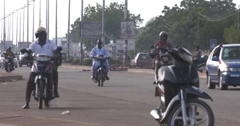 Motorcycle in Ghana Stock Footage 69069334