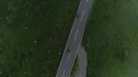 The motorcycle going in the nature Stock Footage 80509487