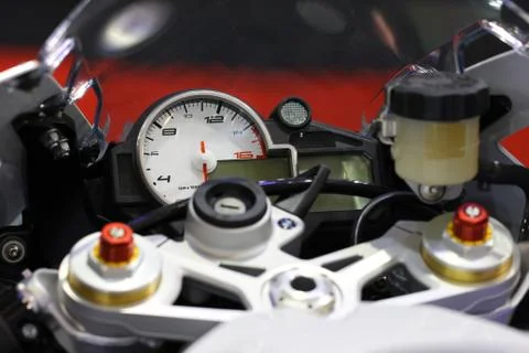 Motorcycle handlebar controls Stock Photos
