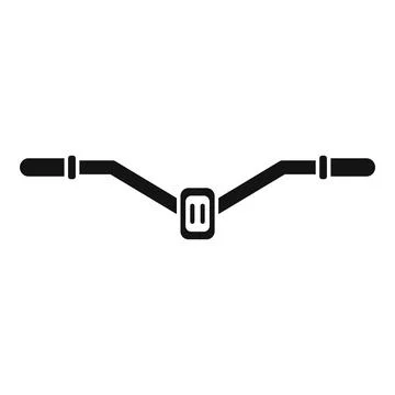 Motorcycle handlebar with speedometer showing three gears icon Stock Illustration