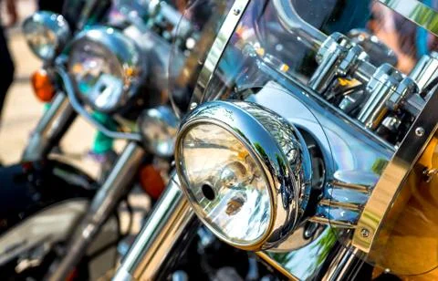 Motorcycle headlight Stock Photos