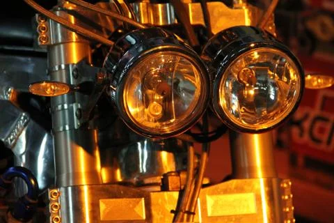 Motorcycle headlight Stock Photos