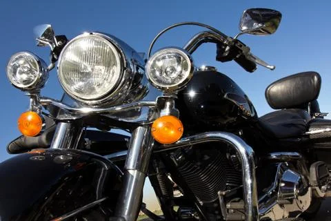 Motorcycle headlights Fotos Stock