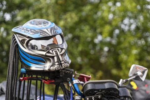 Motorcycle helmet in the form of a pre Stock-Fotos