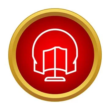 Motorcycle helmet icon representing head protection and safety Stock Illustration