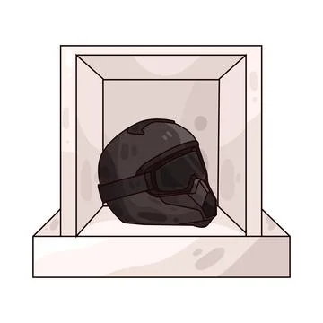 Motorcycle helmet illustration Illustrazione stock