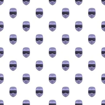 Motorcycle helmet seamless pattern for protection design Illustrazione stock