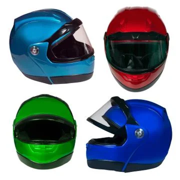 Motorcycle helmet on a white background Stock Photos