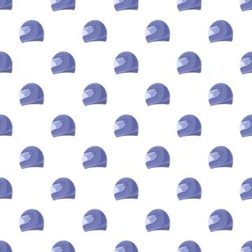 Motorcycle helmets forming a seamless pattern background Ilustración de archivo