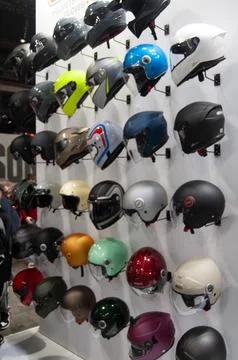 Motorcycle helmets Stock Photos