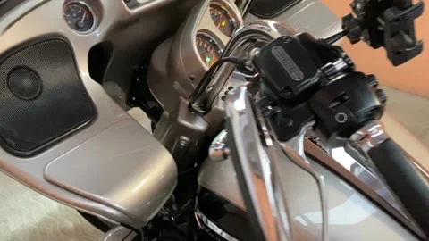 Motorcycle horns Stock Footage 153534827