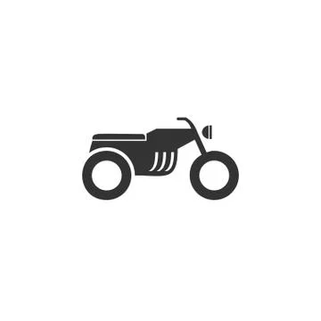 Motorcycle icon flat Stock Illustration