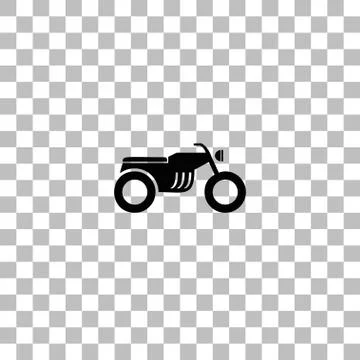 Motorcycle icon flat Stock Illustration