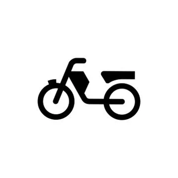 Motorcycle Icon In Flat Style Vector For App, UI, Websites. Black Icon Vector Illustrazione stock