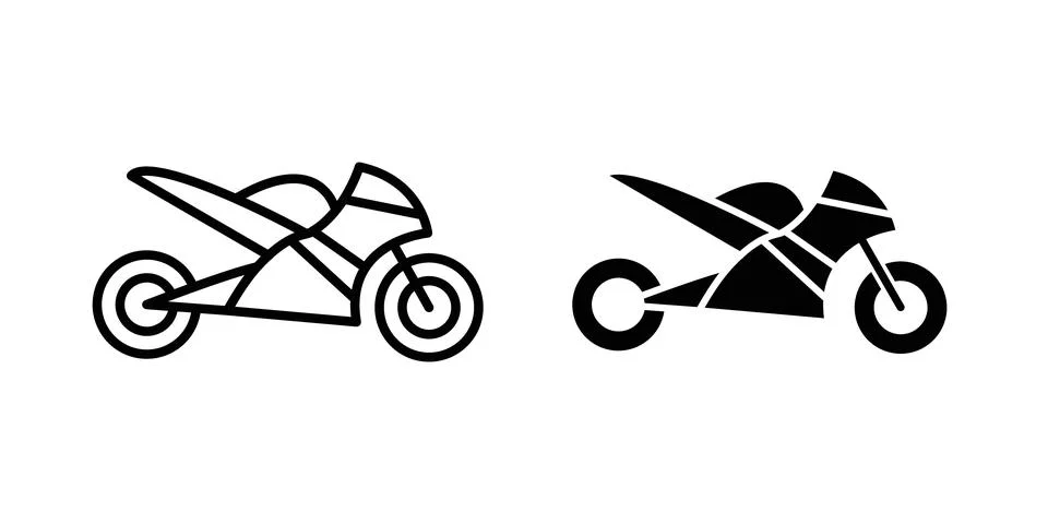 Motorcycle icon vector editable eps10 Stock Illustration