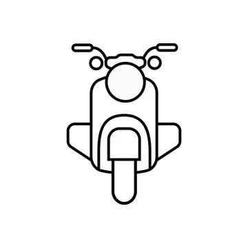 Motorcycle icon vector. Symbol for your web site design, logo, app, UI. Vecto Stock Illustration