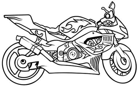 Motorcycle Stock Illustration