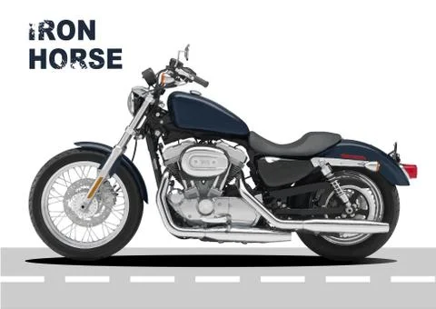 Motorcycle image. Iron horse. Vector illustration Stock Illustration