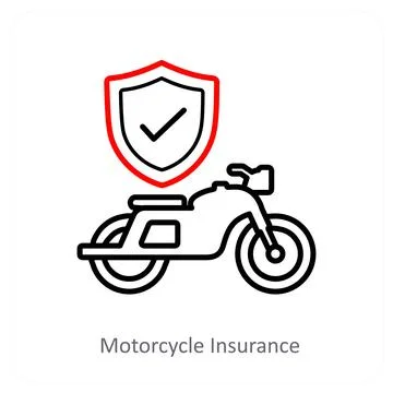 Motorcycle Insurance Stock Illustration