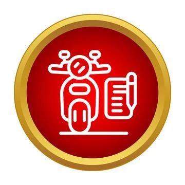 Motorcycle insurance policy document application icon Illustration