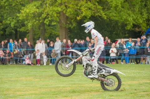 Motorcycle jump Stock Photos