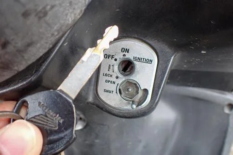Motorcycle key 库存照片