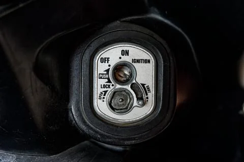 Motorcycle keyhole Stock Photos