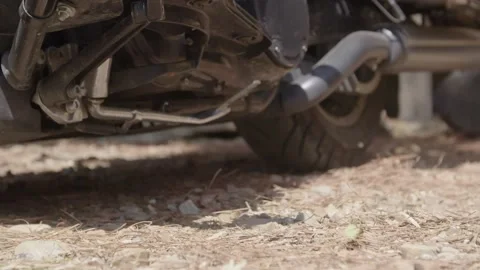 Motorcycle, kickstand up and down Stock Footage 139321030