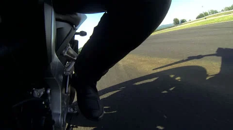 Motorcycle Knee View Video stock 25292310