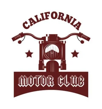 Motorcycle label badge vector. Black icon and moto club illustration Stock Illustration
